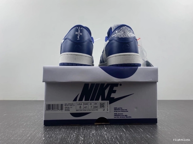 DM7890-101 JORDAN TRAVIS 1 X AIR CUSTOM OFF-WHITE X SCOTT 0814